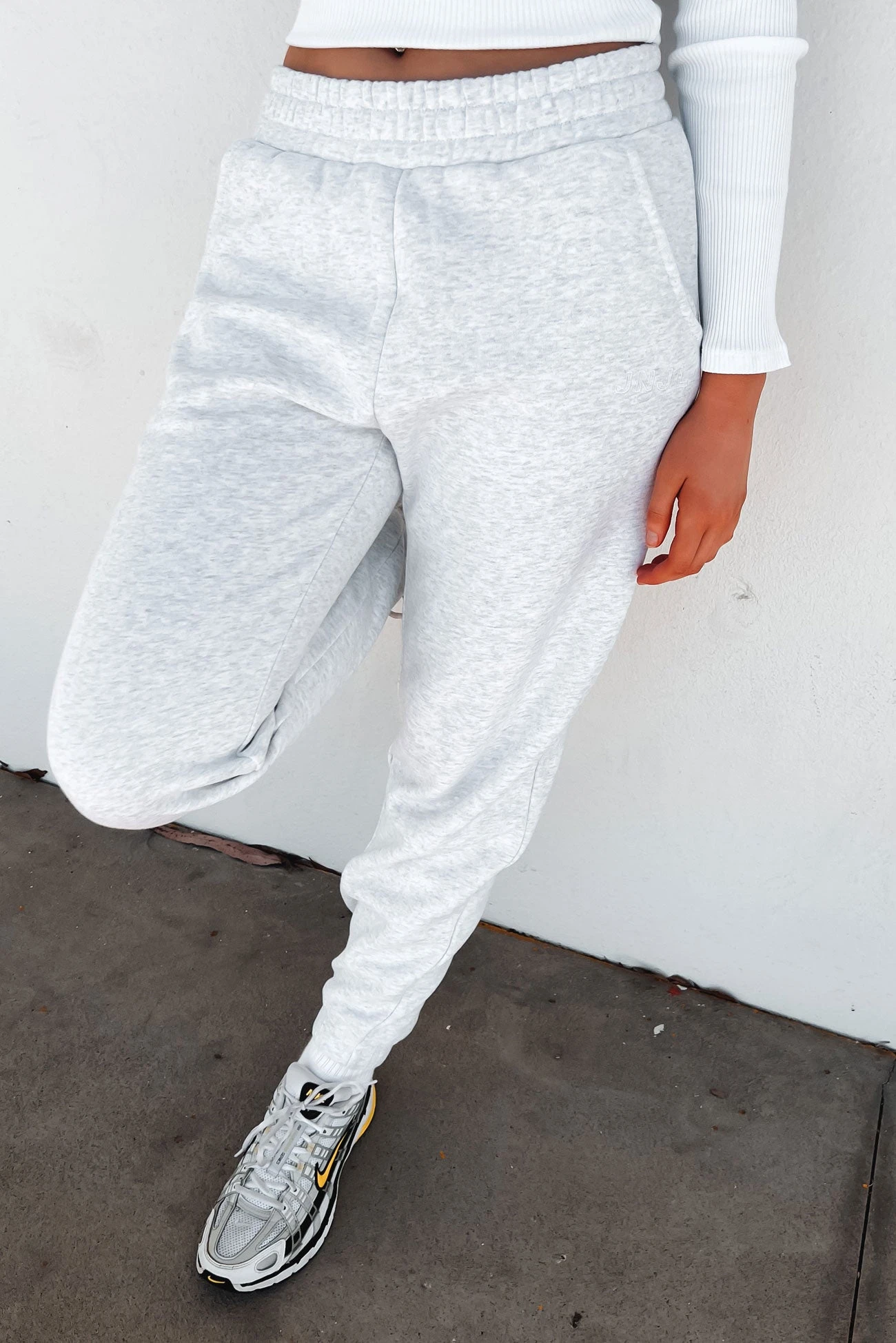 Austin Track Pant Snow Marle 2 Austin Track Pant Snow Marle - Image 2