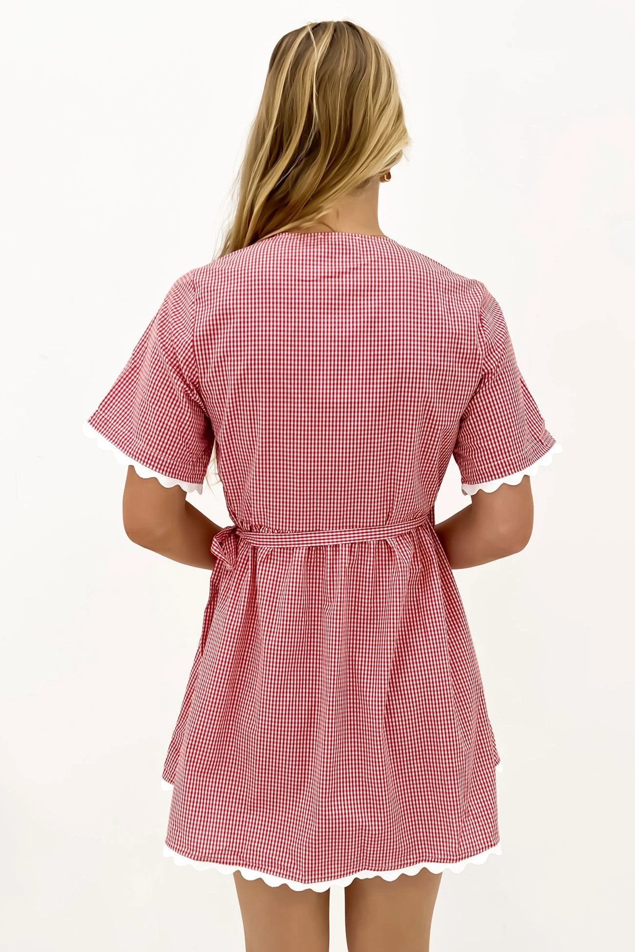Ava Mini Dress Red Gingham 5 Ava Mini Dress Red Gingham - Image 5