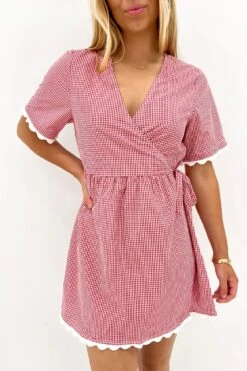 Ava Mini Dress Red Gingham 7 Ava Mini Dress Red Gingham -Jean Jail Shop Ava Mini Dress Red Gingham fcjpg