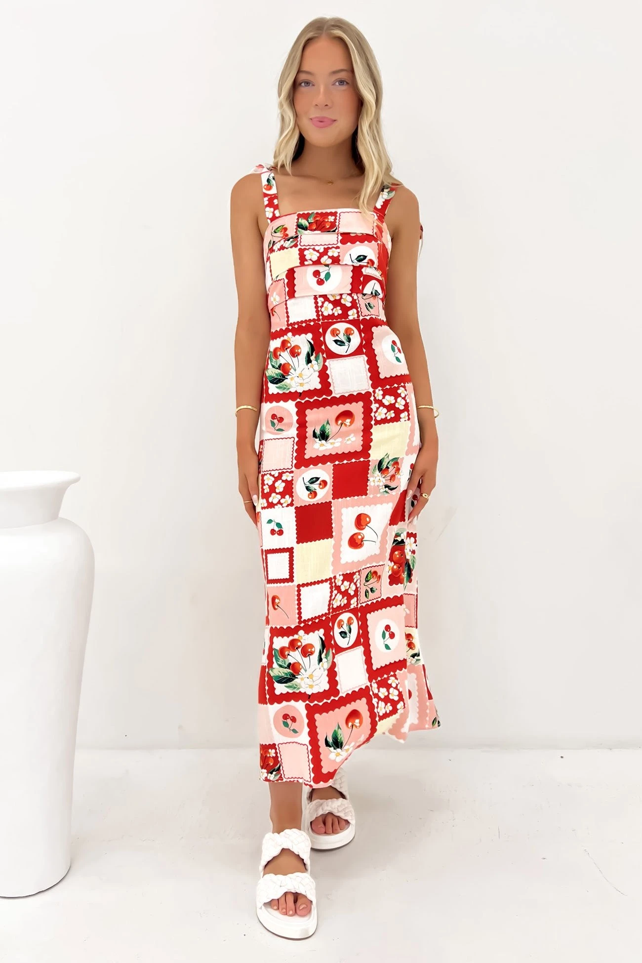 Avalynn Midi Dress Cherry 2 Avalynn Midi Dress Cherry - Image 2