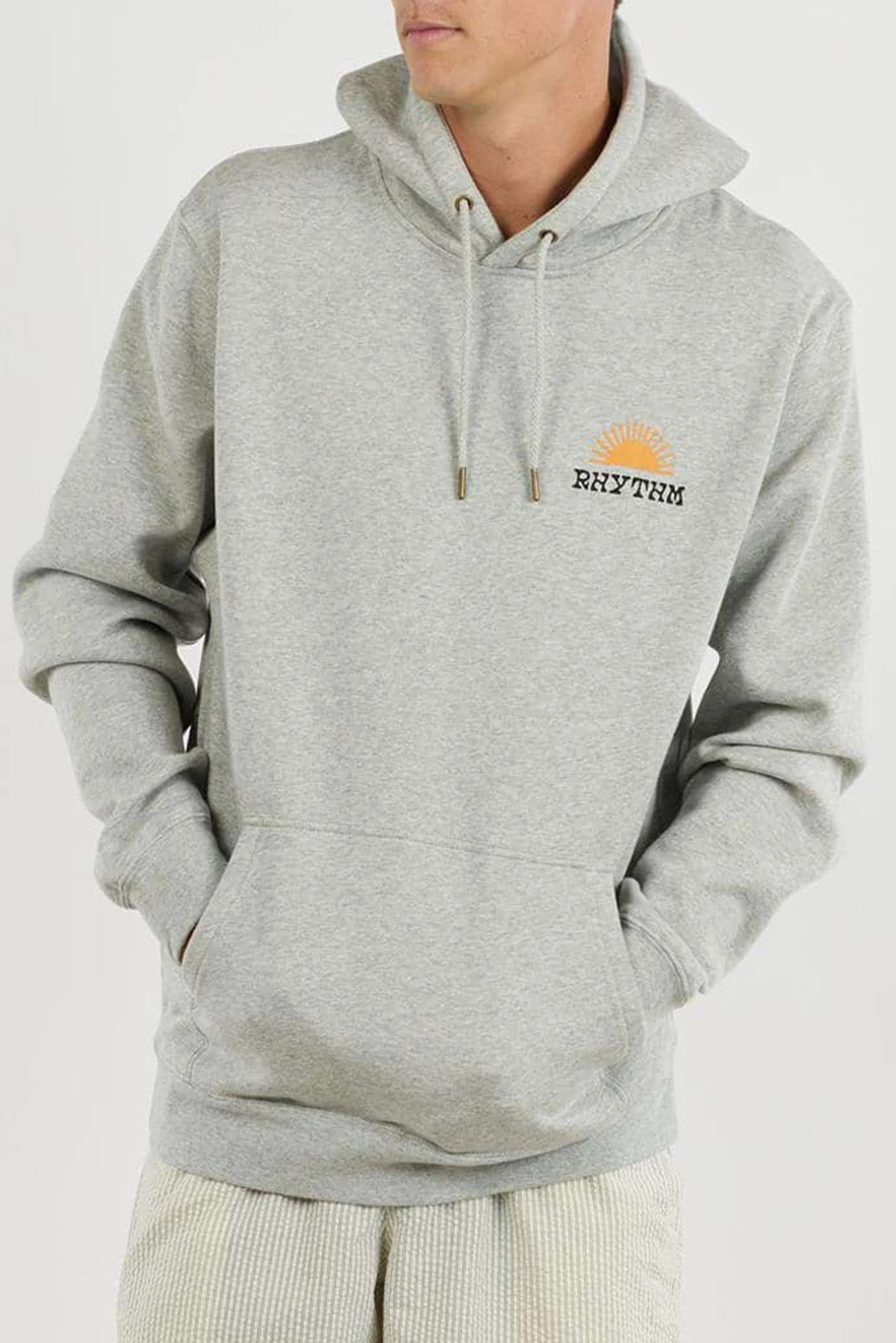 Rhythm Awake Fleece Hood Grey Heather 1 Rhythm Awake Fleece Hood Grey Heather