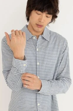 Rhythm Azul Check Long Sleeve Shirt Blue -Jean Jail Shop Azul Check Long Sleeve Shirt Blue fc