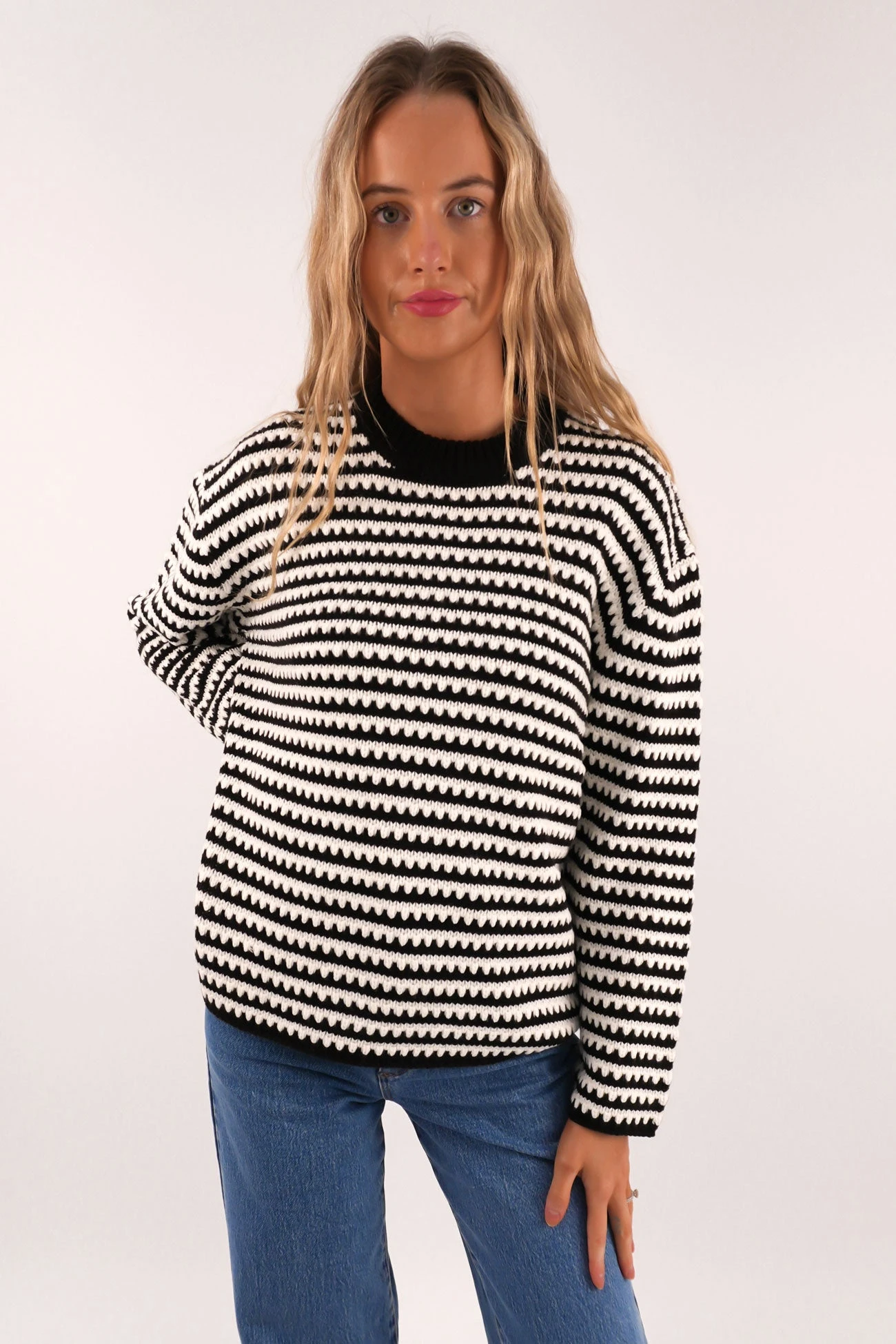 Bambi Knit Jumper Black 1 Bambi Knit Jumper Black
