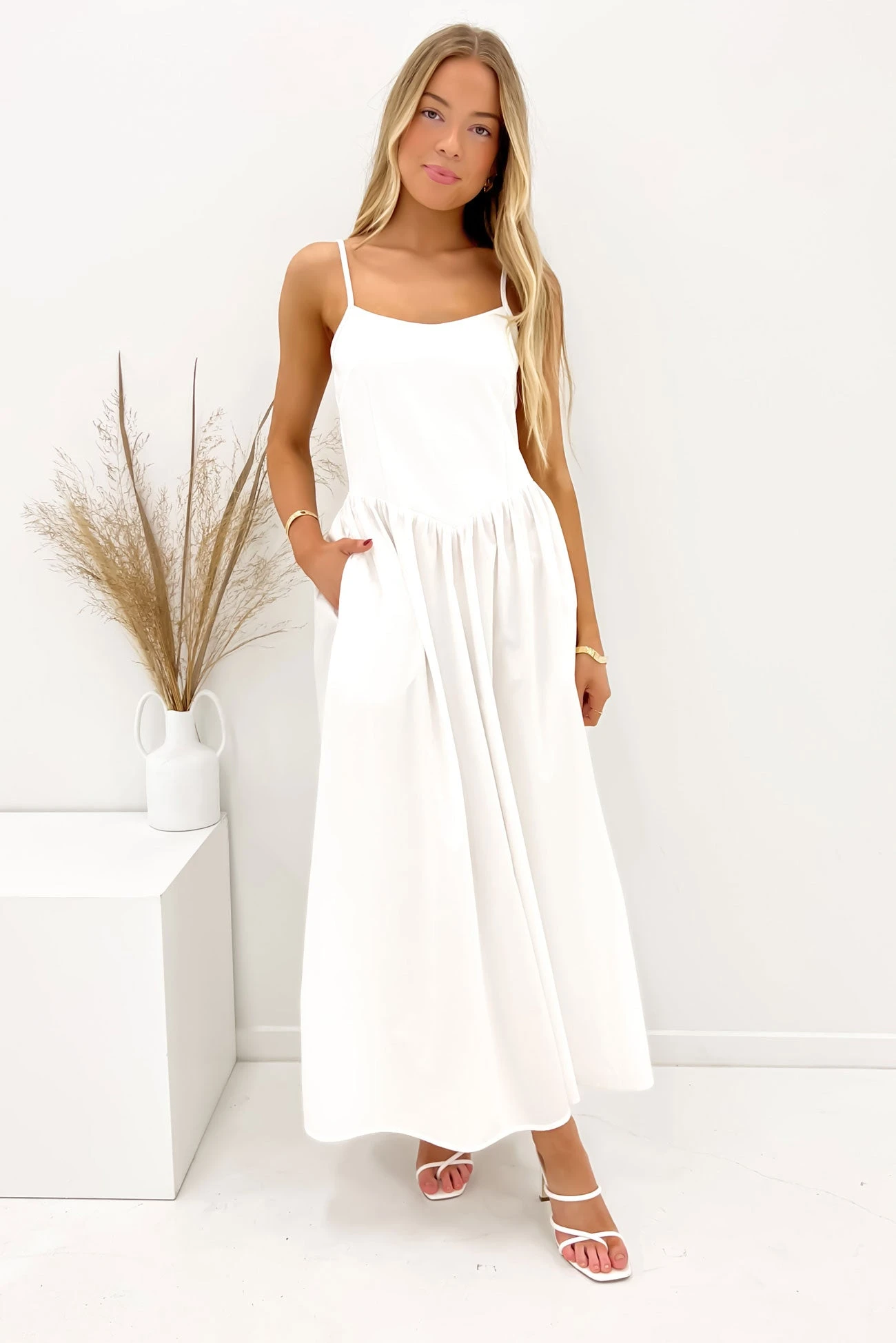 Barton Midi Dress White 2 Barton Midi Dress White - Image 2