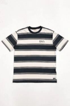 RVCA Benj Stripe Short Sleeve Tee Washed Black
