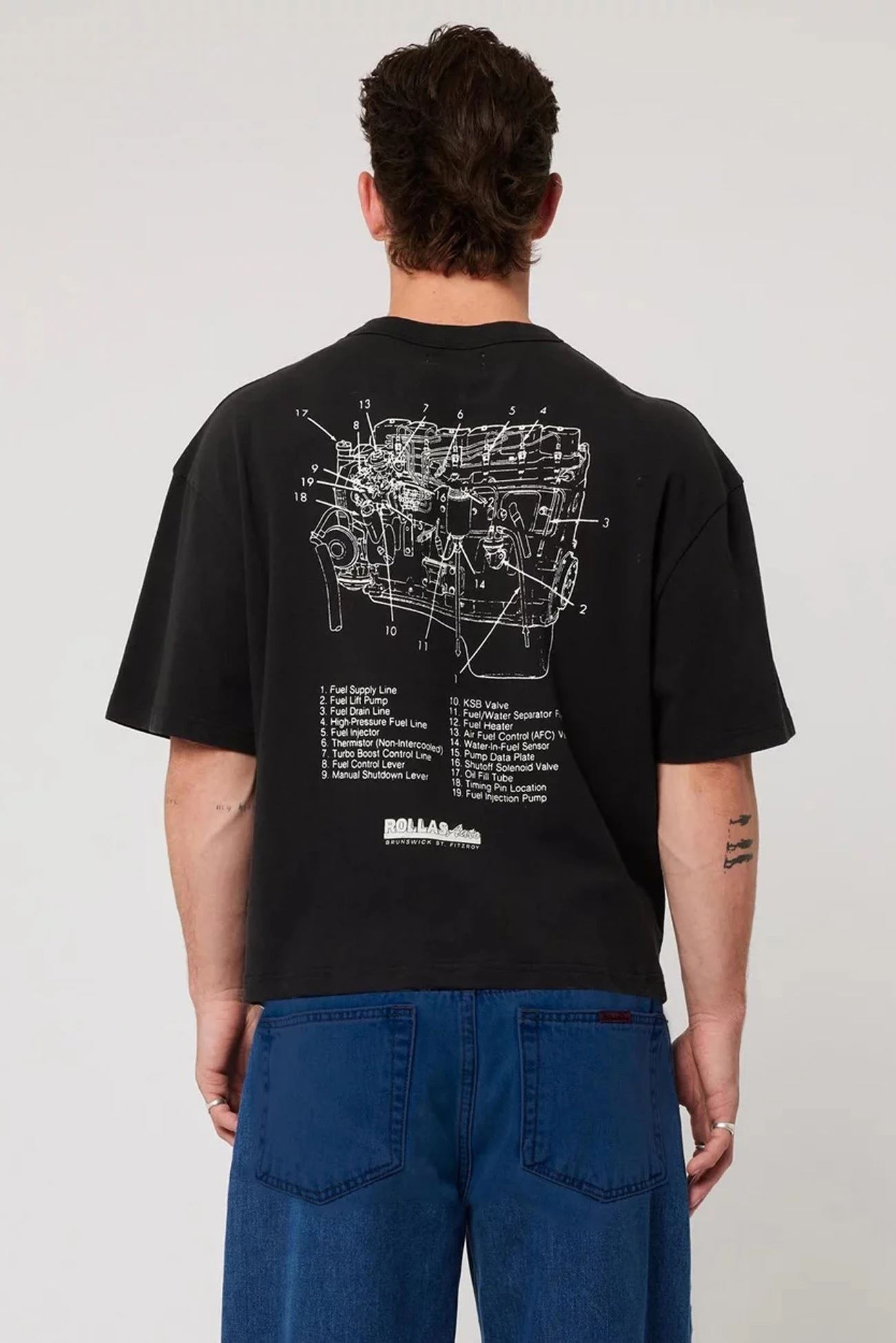 Big Motor Tee Chop Washed Black 2 Big Motor Tee Chop Washed Black - Image 2