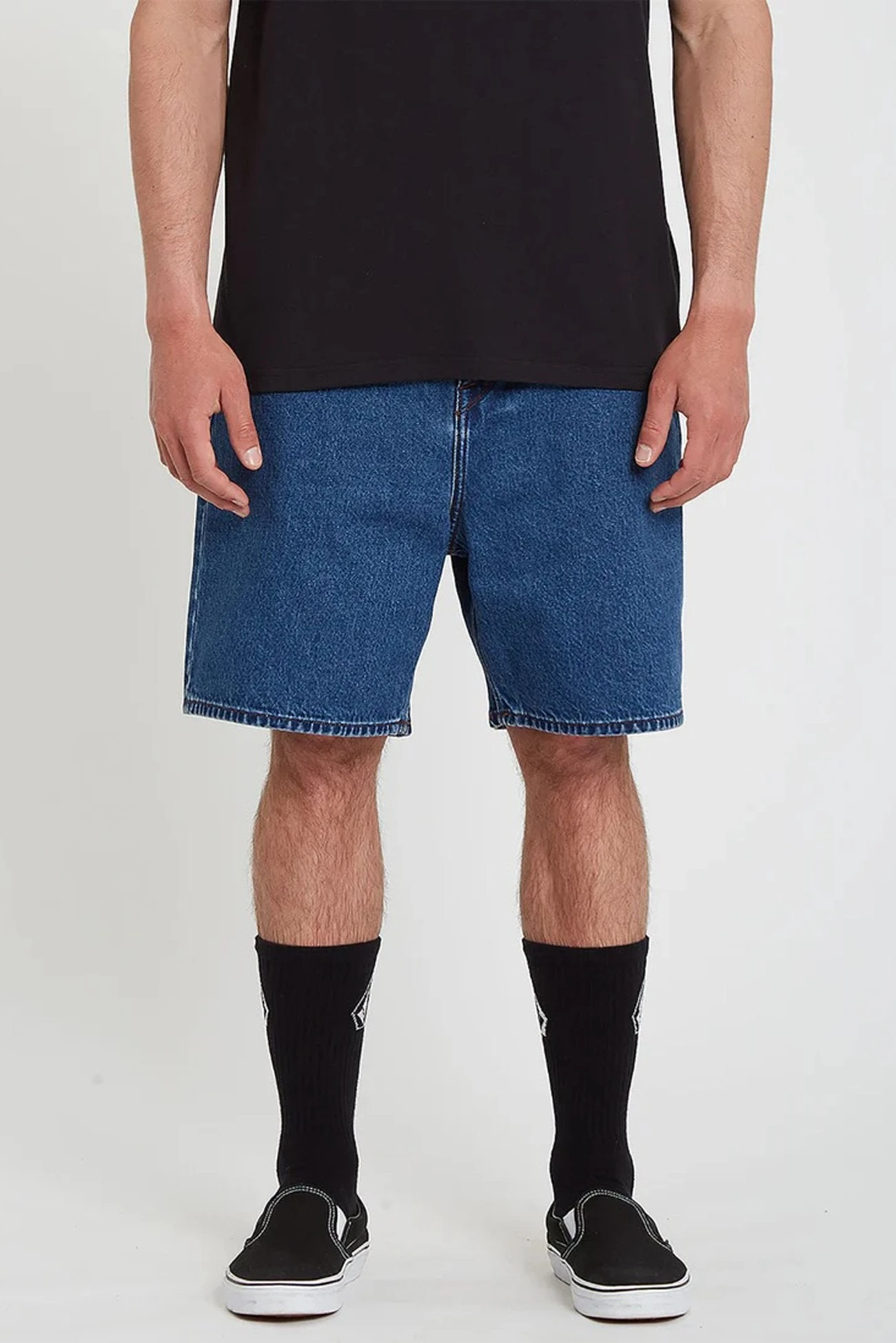 Volcom Billow Denim Short Oliver Mid Blue 1 Volcom Billow Denim Short Oliver Mid Blue