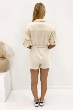 Rhythm Boiler Playsuit Cream -Jean Jail Shop Boiler Playsuit Cream b