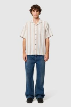 Bowler Weave Stripe Shirt Natural -Jean Jail Shop Bowler Weave Stripe Shirt Natural fjpg