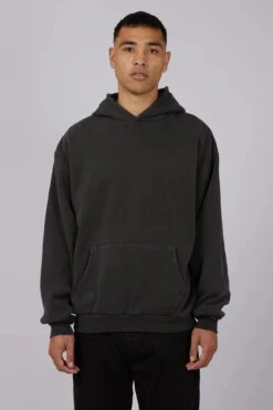 Box Hoodie Washed Black