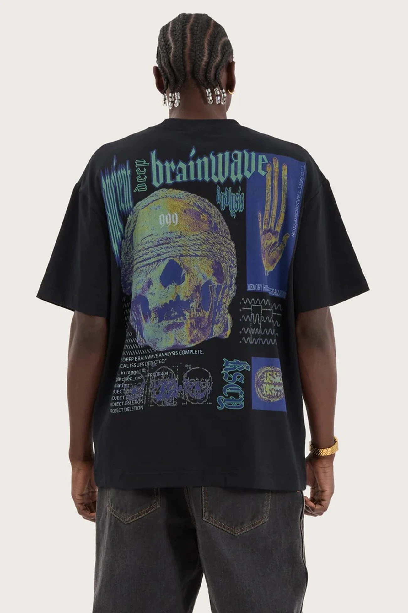Brainwave Street Tee Anthracite Black 2 Brainwave Street Tee Anthracite Black - Image 2