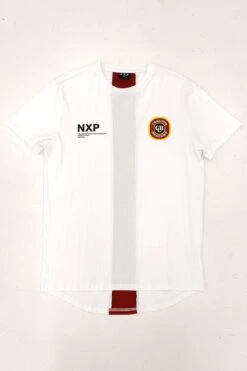 Bramling Cape Back Tee White Maroon