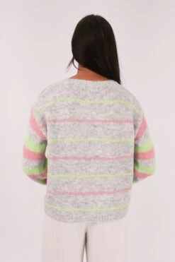 Brennan Knit Jumper Grey Multi 5 Brennan Knit Jumper Grey Multi -Jean Jail Shop Brennan Knit Jumper Grey Multi b