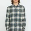Volcom Caden Plaid Long Sleeve Shirt Dark Slate