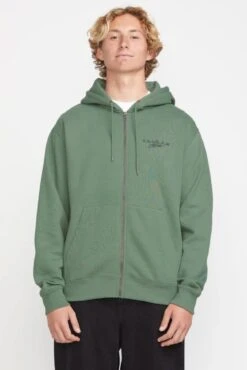 Volcom Calmston Zip Jumper Light Olive
