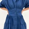 Cambri Denim Mini Dress Blue