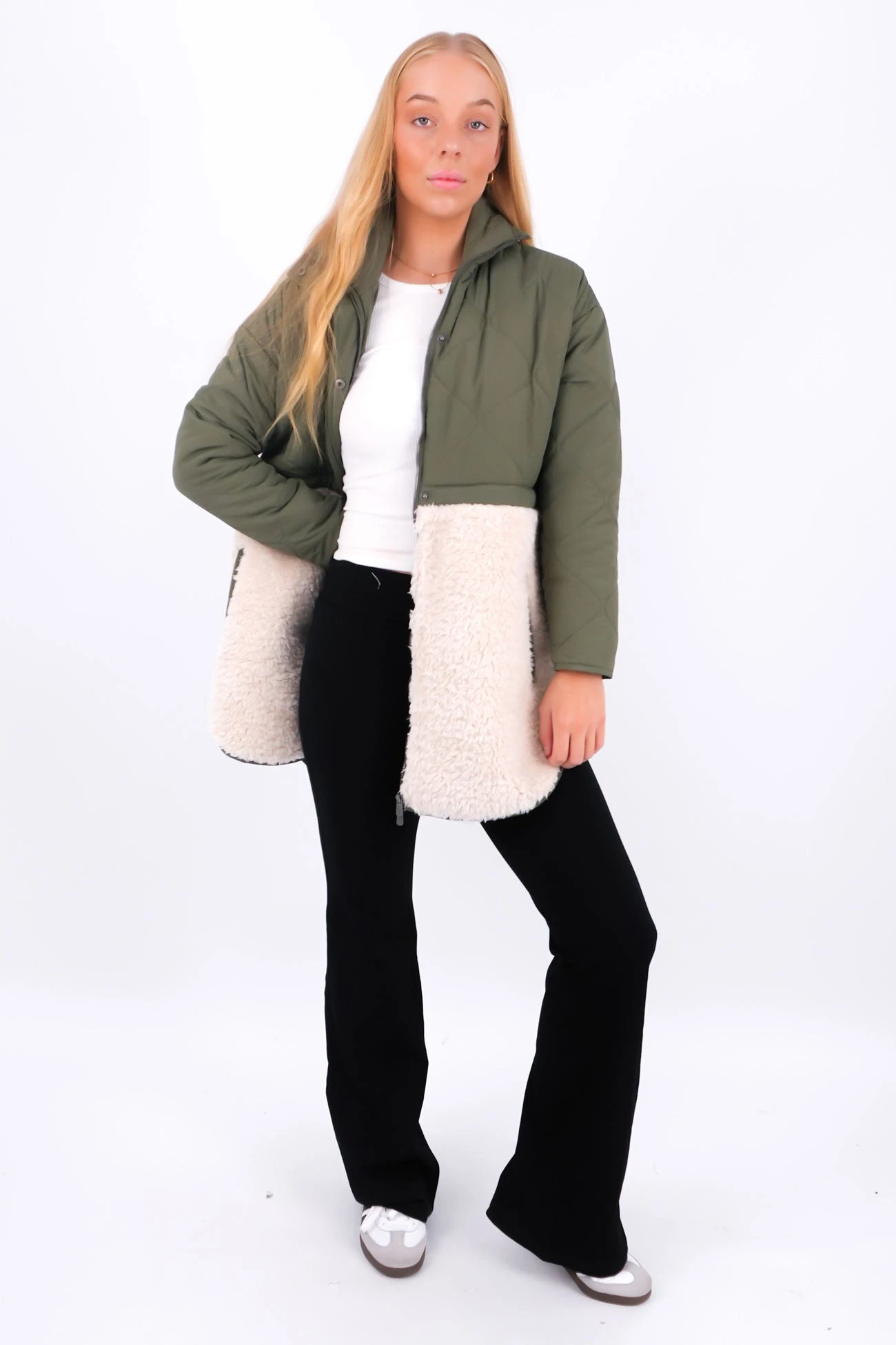 Celia Coat Khaki 2 Celia Coat Khaki - Image 2