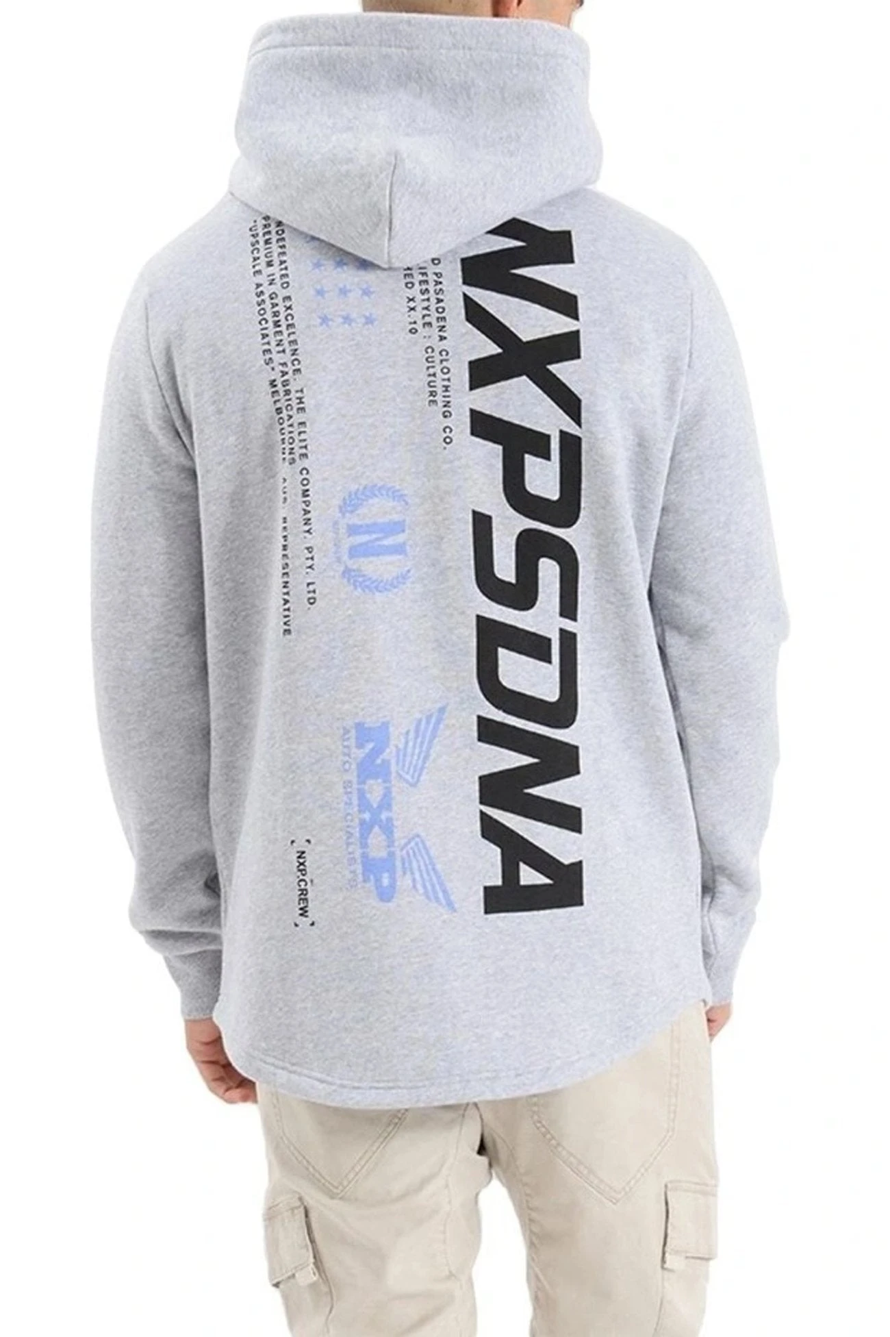 Centaur Dual Curved Hoodie Grey Marle 2 Centaur Dual Curved Hoodie Grey Marle - Image 2