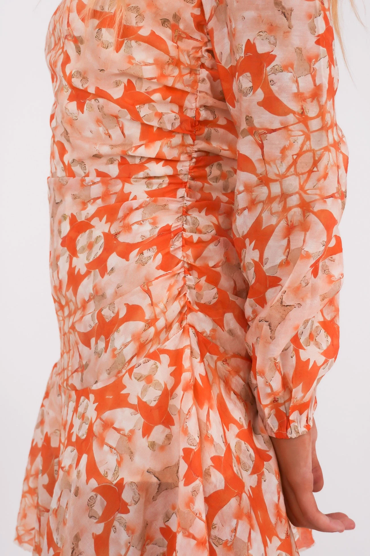 Charla Mini Dress Orange Floral 4 Charla Mini Dress Orange Floral - Image 4