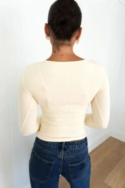 Chase Rib Long Sleeve Beige -Jean Jail Shop Chase Rib Long Sleeve Beige b