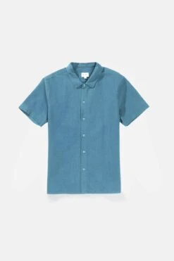 Rhythm Classic Linen Short Sleeve Shirt Mineral Blue -Jean Jail Shop Classic Linen Short Sleeve Shirt Mineral Blue co