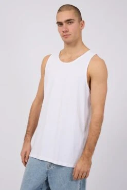 Classic Singlet White -Jean Jail Shop Classic Singlet White f2jpg