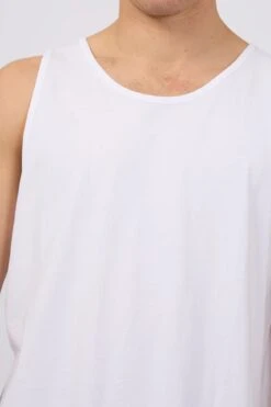 Classic Singlet White -Jean Jail Shop Classic Singlet White fcjpg