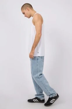 Classic Singlet White -Jean Jail Shop Classic Singlet White sjpg