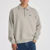 Collar Fleece Sweat Grey Marle