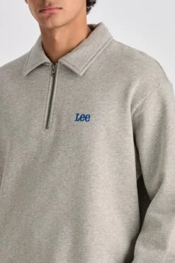 Collar Fleece Sweat Grey Marle -Jean Jail Shop Collar Fleece Sweat Grey Marle f1