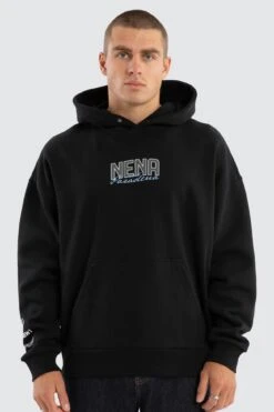 Contained Relaxed Hoodie Anthracite Black