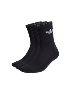 ADIDAS Cushioned Trefoil Mid-Cut Crew Socks 3PK Black