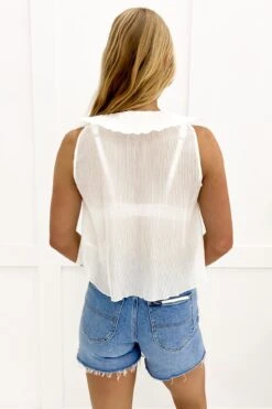 Barclay Top White -Jean Jail Shop Cynthia Crochet Maxi Dress Pink b