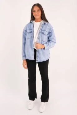 Daisy Over Shirt Light Blue -Jean Jail Shop Daisy Over Shirt Light Blue1