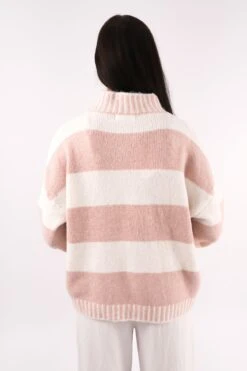 Dallas Knit Jumper Blush Stripe 5 Dallas Knit Jumper Blush Stripe -Jean Jail Shop Dallas Knit Jumper Blush Stripe b