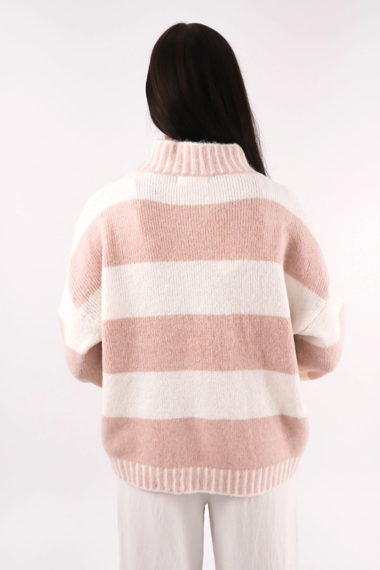 Dallas Knit Jumper Blush Stripe 3 Dallas Knit Jumper Blush Stripe - Image 3