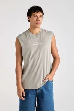 Lee Denim Co Muscle Tee Stone Steel
