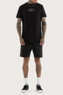 Division Dual Curved Tee Jet Black