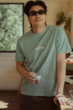 Rhythm Dos Soles Vintage Short Sleeve T-Shirt Green -Jean Jail Shop Dos Soles Vintage Short Sleeve T Shirt Green4