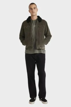 RVCA Easy Trucker Sherpa Jacket Olive 5 RVCA Easy Trucker Sherpa Jacket Olive -Jean Jail Shop Easy Trucker Sherpa Jacket Olive f1