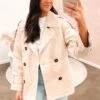 Edith Pleather Jacket Cream