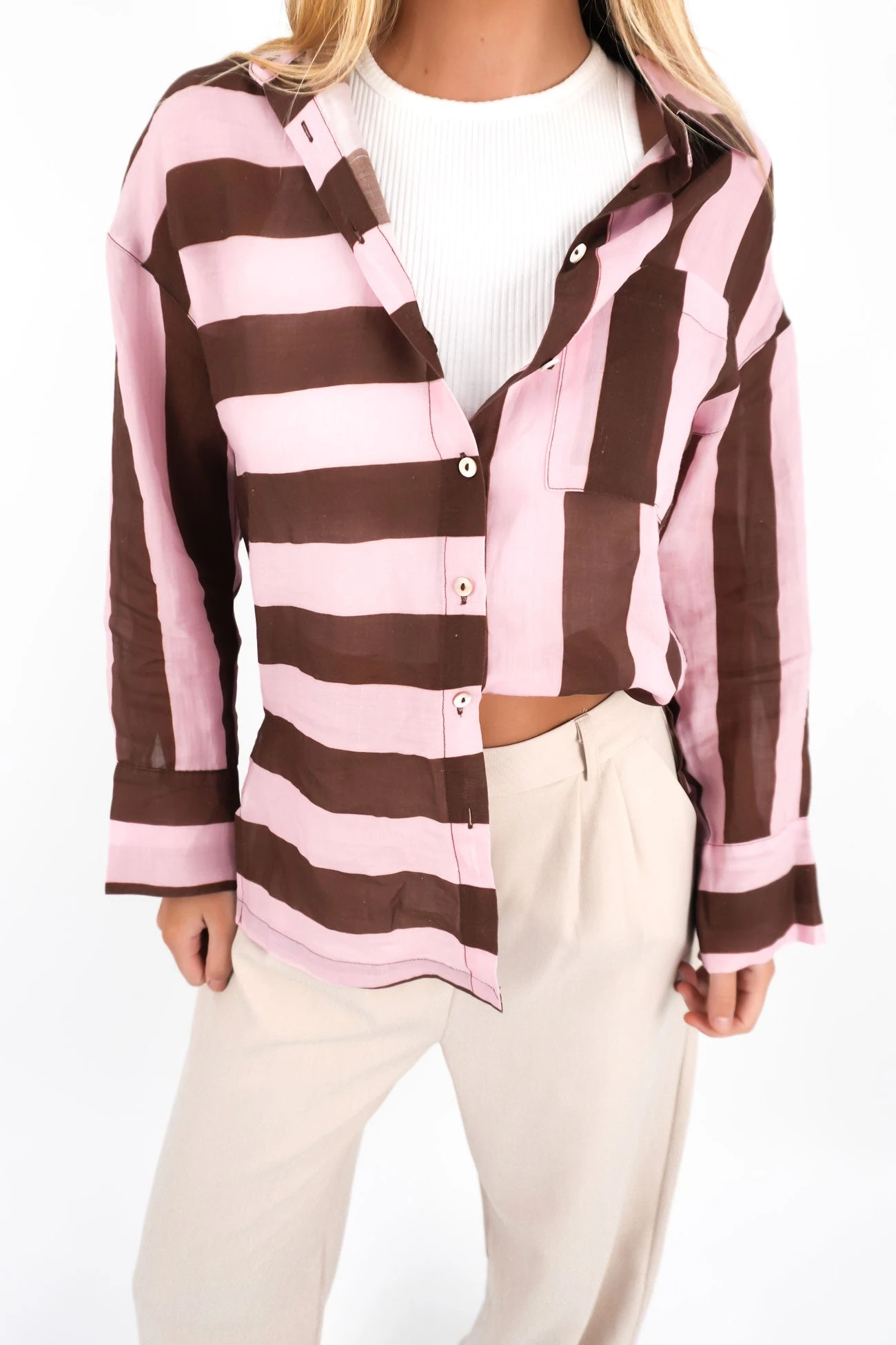 Elektra Long Sleeve Shirt Choc Pink 2 Elektra Long Sleeve Shirt Choc Pink - Image 2
