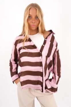 Elektra Long Sleeve Shirt Choc Pink