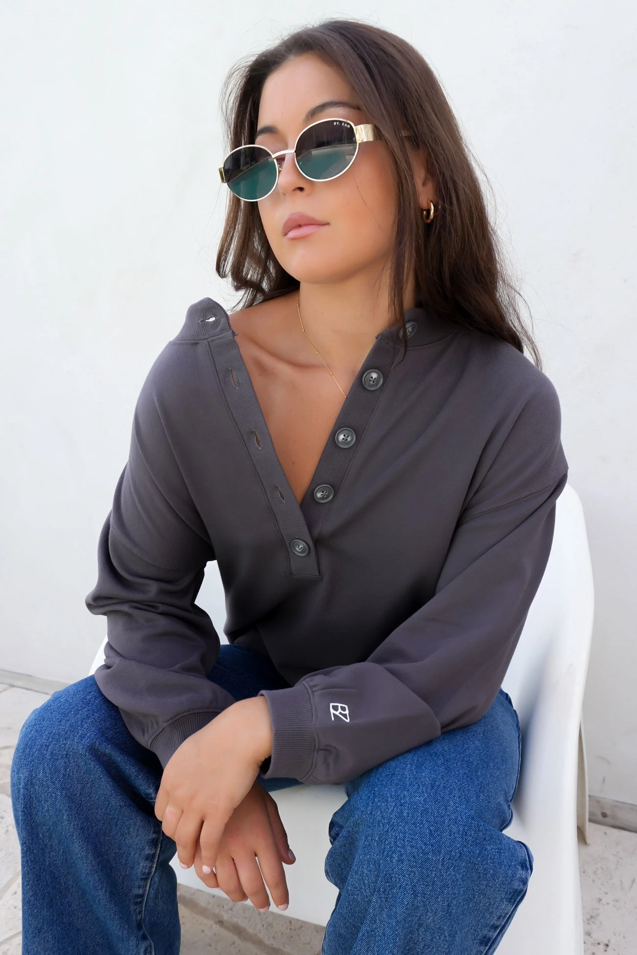 Elixir Button Lounge Crew Charcoal 2 Elixir Button Lounge Crew Charcoal - Image 2