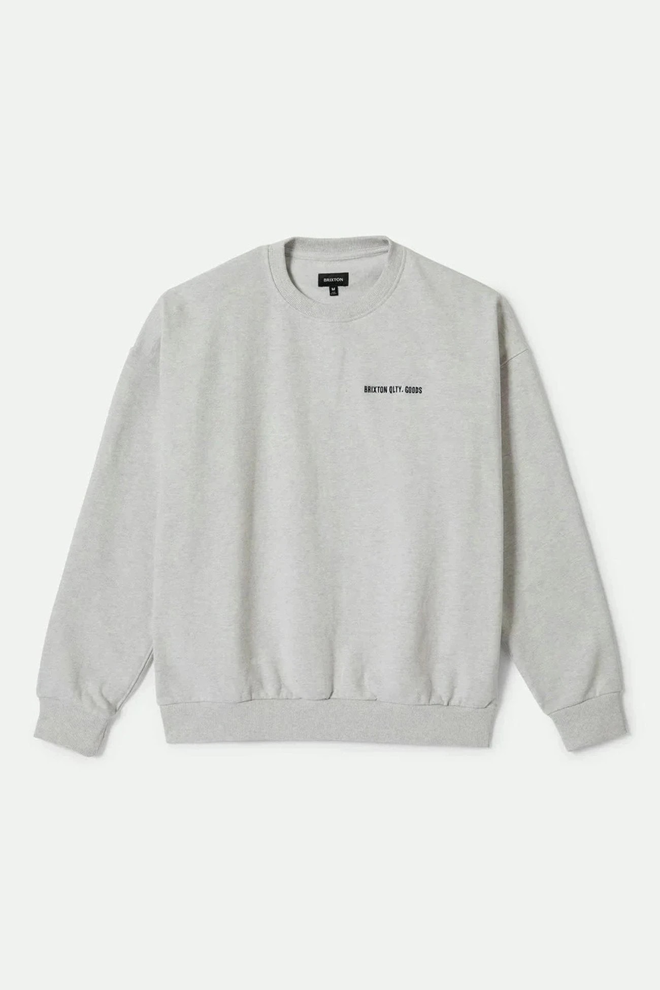 Brixton Embroidered Heavy Weight Crew Heather Grey Ash 3 Brixton Embroidered Heavy Weight Crew Heather Grey Ash - Image 3