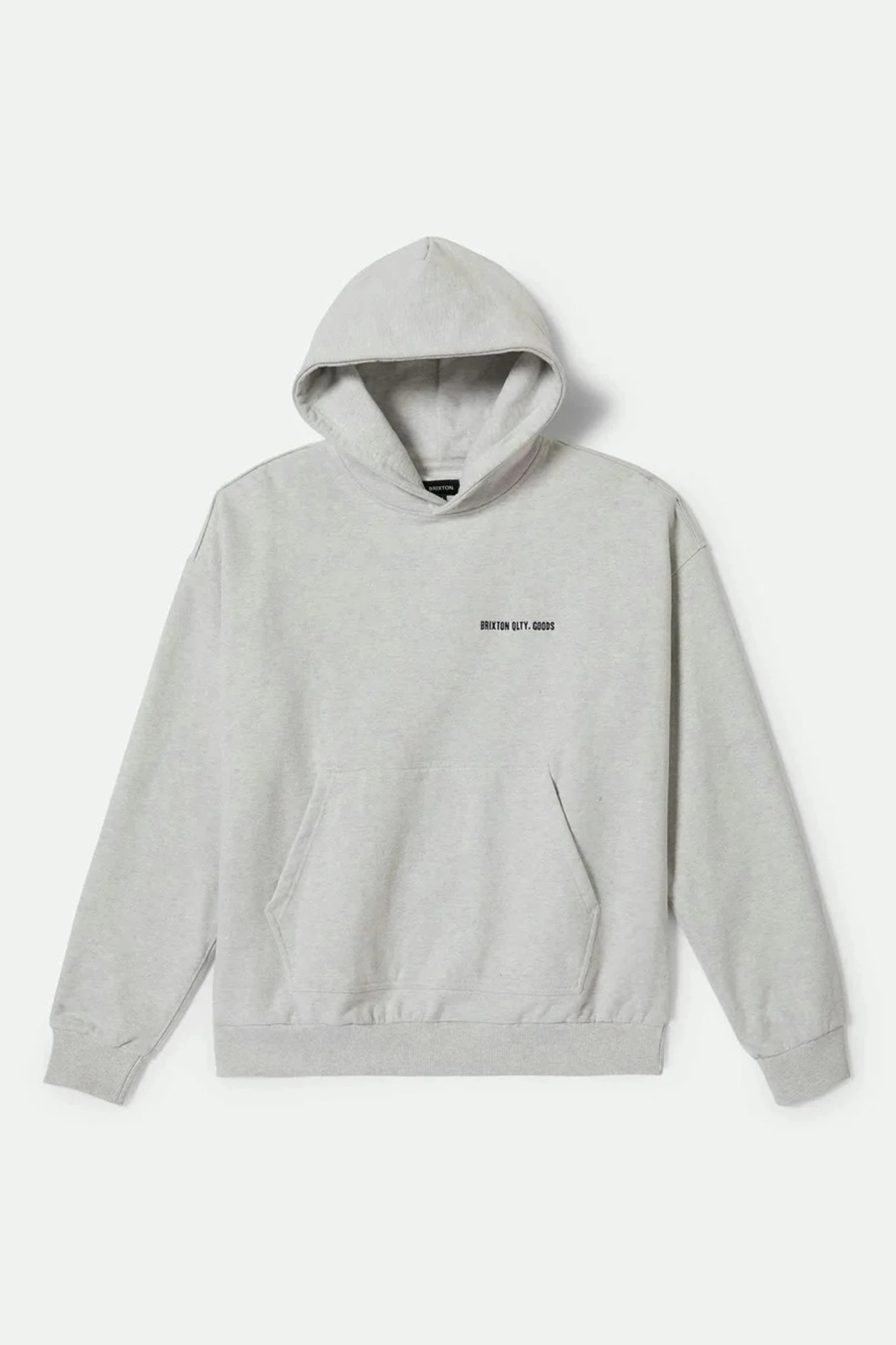 Brixton Embroidered Heavy Weight Hood Heather Grey Ash 4 Brixton Embroidered Heavy Weight Hood Heather Grey Ash - Image 4