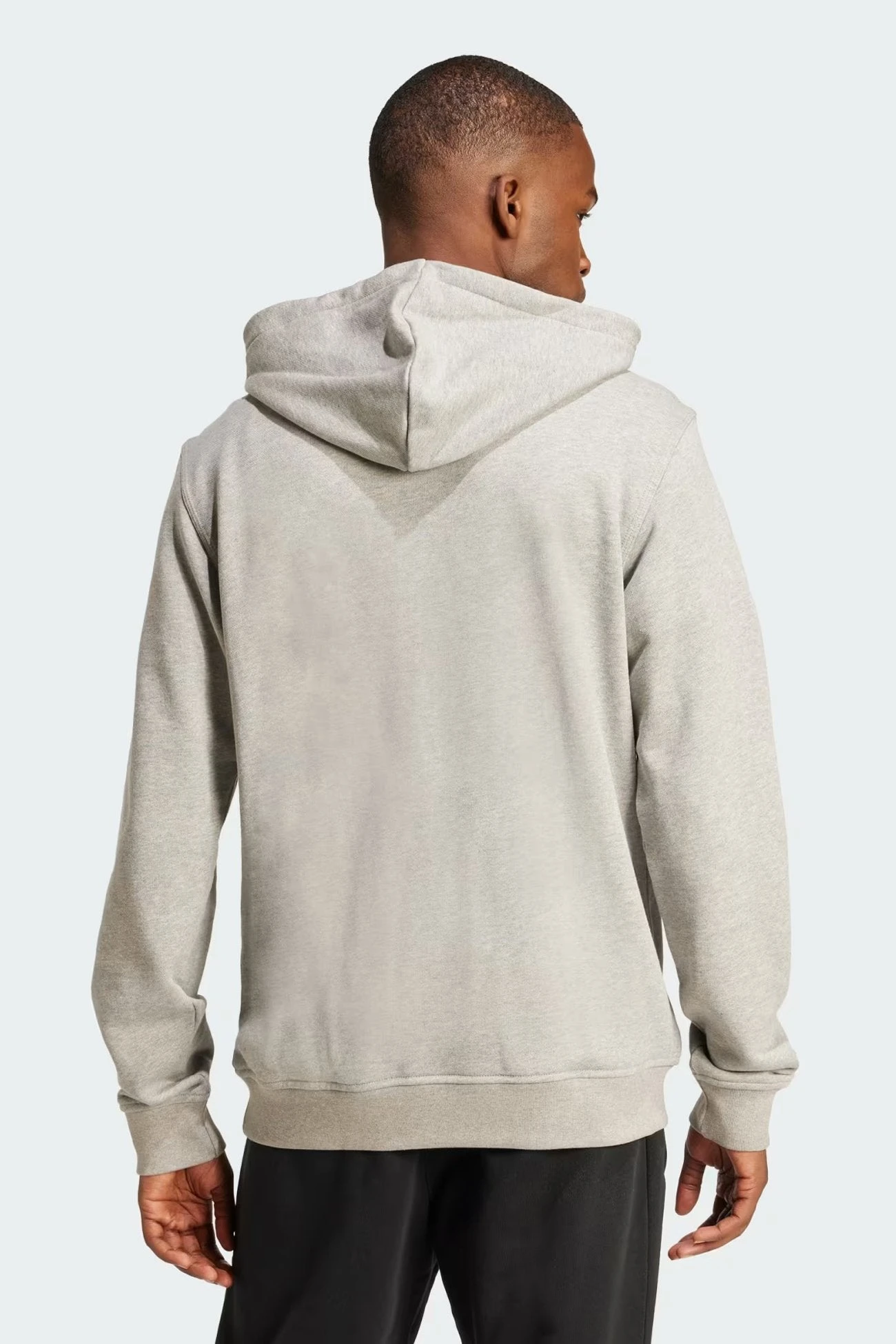 ADIDAS Essential Hoodie FT Medium Grey Heather 2 ADIDAS Essential Hoodie FT Medium Grey Heather - Image 2