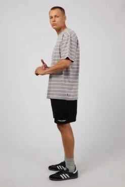 Essential Theory Stripe Tee Grey -Jean Jail Shop Essential Theory Stripe Tee Grey sjpg