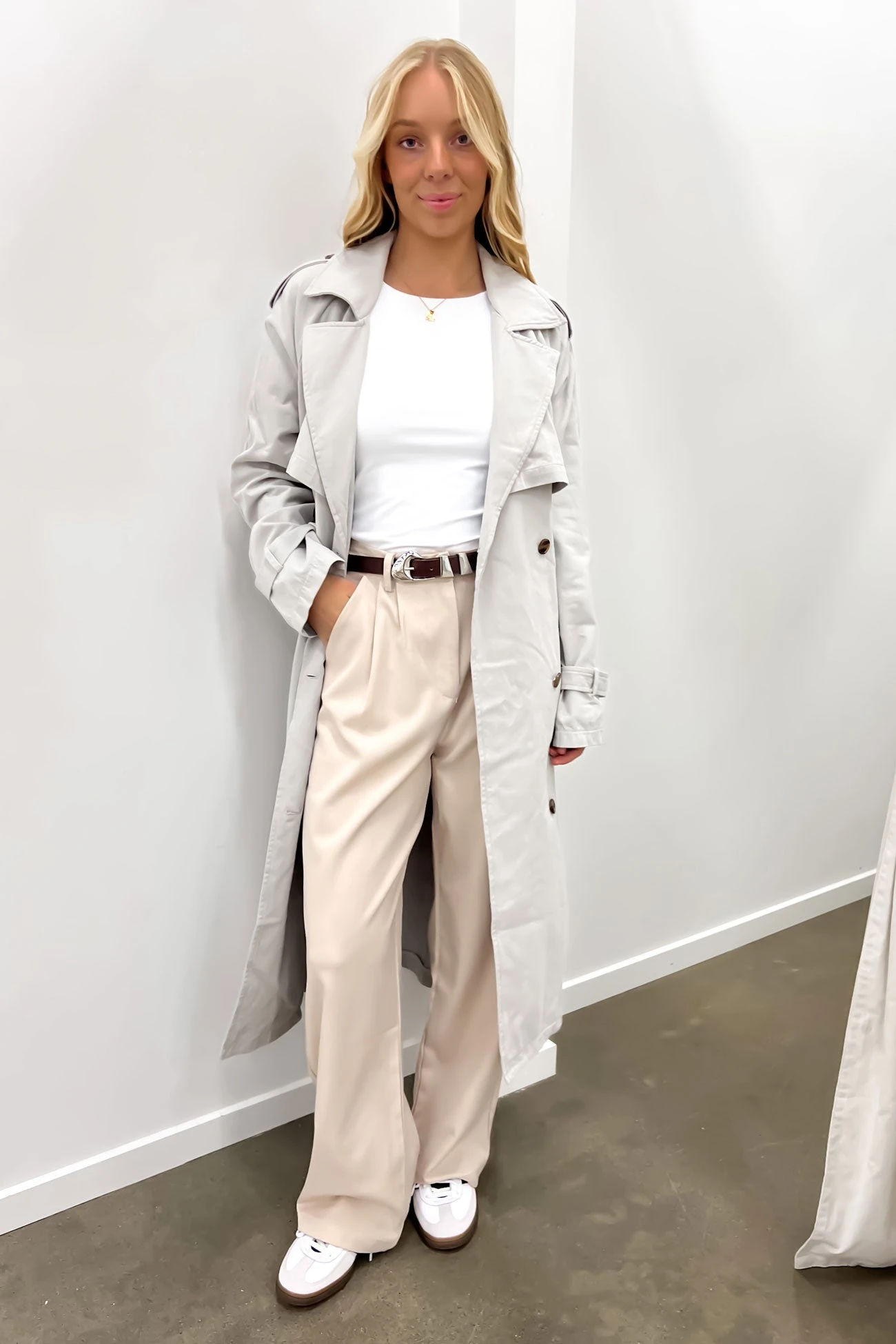 Eve Trench Coat Grey 3 Eve Trench Coat Grey - Image 3