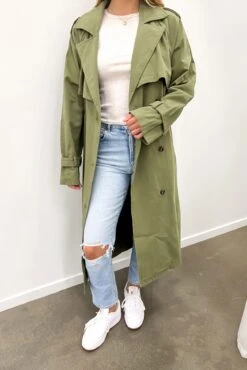 Eve Trench Coat Khaki -Jean Jail Shop Eve Trench Coat Khaki f2